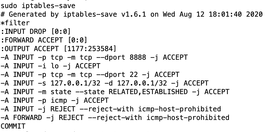 iptables-save